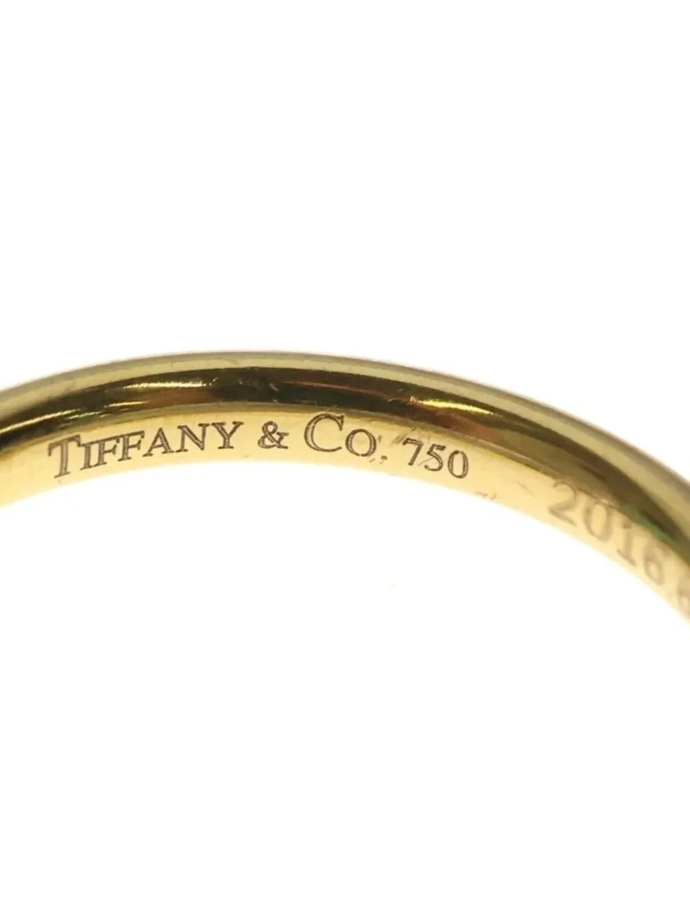 Tiffany & Co Elsa Peretti Curved Band Ring Diamond 18K Yellow Gold